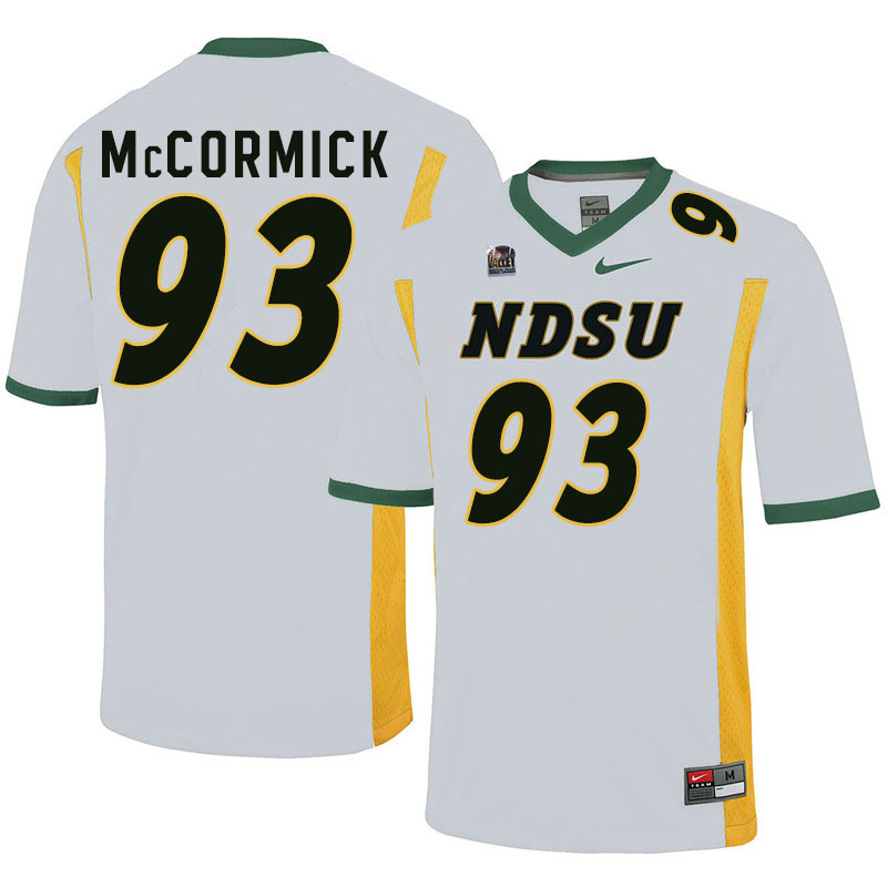Men #93 Logan McCormick North Dakota State Bison College Football Jerseys Sale-White